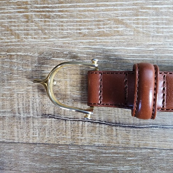 Vintage Ralph Lauren Stirrup-Buckle Italian Leather Equestrian Belt | Small